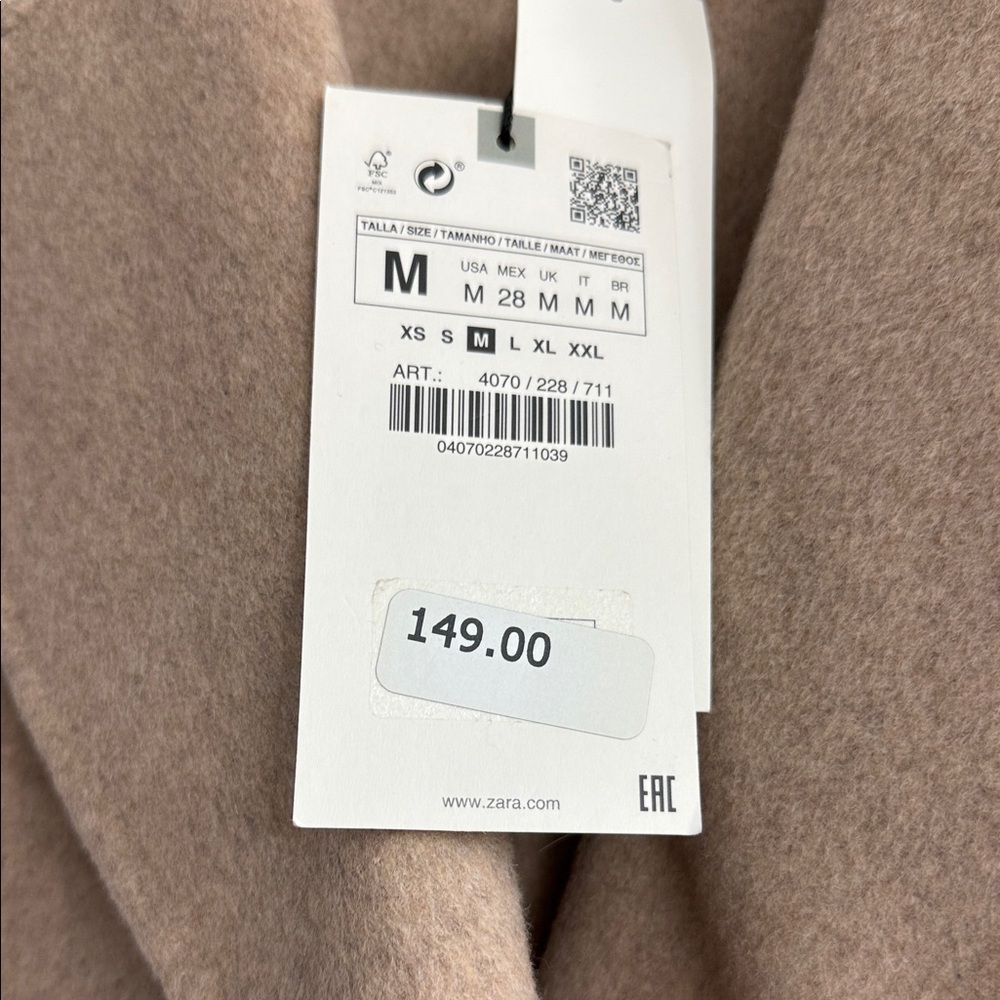 Zara Women's Classic Camel Trench Coat - Picture 2 of 3